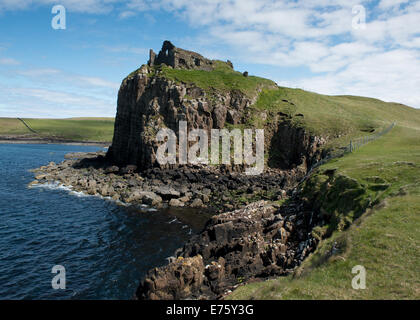 Ruinen von Duntulm Castle, North Skye, Hebriden, Schottland Stockfoto