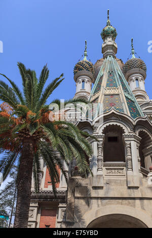 Die Russisch-orthodoxe Kirche in Sanremo, Ligurien, Italien Stockfoto