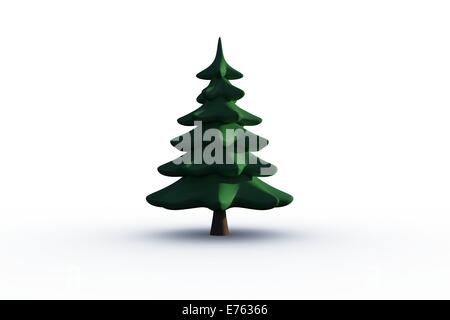 Digital erzeugte grüne Tanne Stockfoto