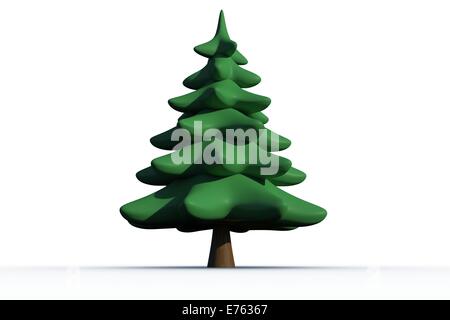 Digital erzeugte grüne Tanne Stockfoto