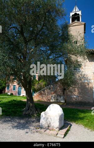 Attilas Thron. Insel Torcello, Venedig, Italien, Europa Stockfoto