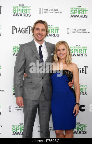 2014 Film unabhängige Spirit Awards Ankünfte feiert Independent- und ihre Filmemacher Featuring: Dax Shepard, Kristen Bell wo: Santa Monica, Kalifornien, USA als: 1. März 2014 Stockfoto