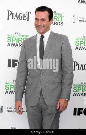 2014 Film unabhängige Spirit Awards Ankünfte feiert Independent- und ihre Filmemacher Featuring: Jon Hamm wo: Santa Monica, Kalifornien, USA als: 1. März 2014 Stockfoto