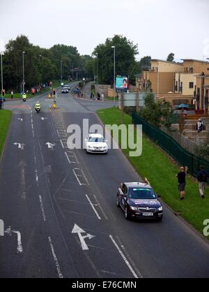 Runcorn, Halton, Cheshire, UK. 8. September 2014. Stufe 2 der Tour of Britain auf der Durchreise Runcorn, Halton auf ihrem Weg in Llandudno, Nordwales zu beenden. Bildnachweis: Dave Baxter/Alamy Live-Nachrichten Stockfoto