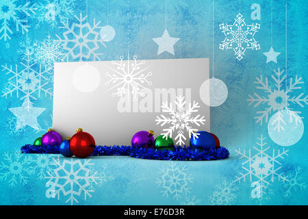 Zusammengesetztes Bild Poster mit Kugeln Stockfoto