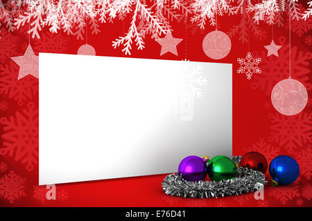 Zusammengesetztes Bild Poster mit Kugeln Stockfoto