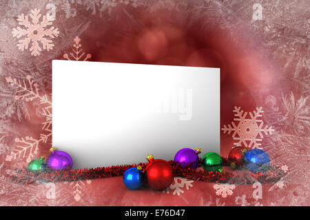 Zusammengesetztes Bild Poster mit Kugeln Stockfoto