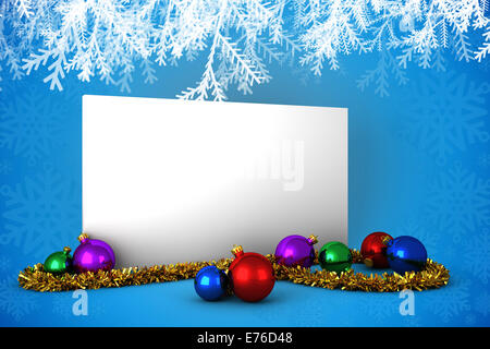 Zusammengesetztes Bild Poster mit Kugeln Stockfoto