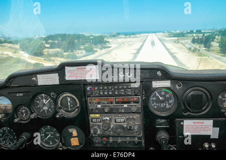 Interieur auf ein Cockpit einer Cessna Flugzeug Stockfoto