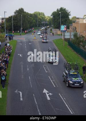 Runcorn, Halton, Cheshire, UK. 8. September 2014. Stufe 2 der Tour of Britain auf der Durchreise Runcorn, Halton auf ihrem Weg in Llandudno, Nordwales zu beenden. Bildnachweis: Dave Baxter/Alamy Live-Nachrichten Stockfoto