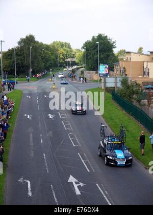 Runcorn, Halton, Cheshire, UK. 8. September 2014. Stufe 2 der Tour of Britain auf der Durchreise Runcorn, Halton auf ihrem Weg in Llandudno, Nordwales zu beenden. Bildnachweis: Dave Baxter/Alamy Live-Nachrichten Stockfoto