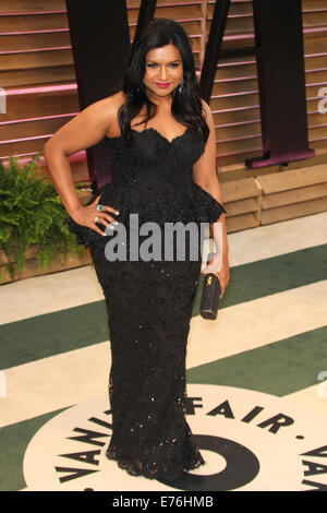 2014 Vanity Fair Oscar Party im Sunset Tower West Hollywood mit statt: Mindy Kaling wo: West Hollywood, Kalifornien, USA bei: 2. März 2014 Stockfoto