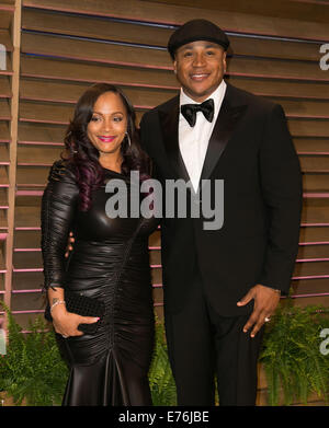 Prominente besuchen 2014 Vanity Fair Oscar Party im Sunset Plaza mit: Simone Johnson, LL Cool J wo: Los Angeles, California, Vereinigte Staaten von Amerika bei: 2. März 2014 Stockfoto