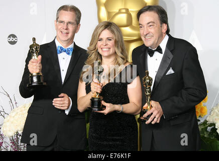 Zimmer mit Drücken der 86. jährlichen Oscar-Verleihung im Dolby Theatre - statt: Gäste wo: Los Angeles, California, Vereinigte Staaten von Amerika bei: 2. März 2014 Stockfoto