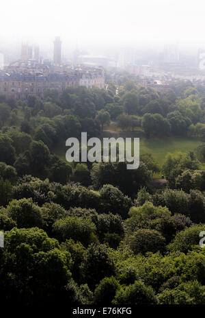 Blick über den Kelvingrove Park und Park Zirkus Glasgow University Stockfoto