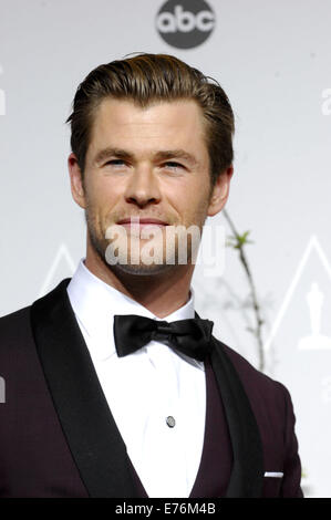 86. Annual Academy Awards Presse-Zimmer mit: Chris Hemsworth Where: Los Angeles, California, Vereinigte Staaten von Amerika als: 3. März 2014 Stockfoto