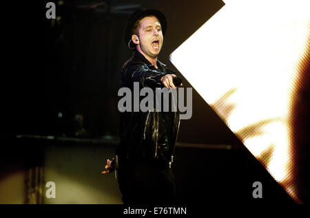 OneRepublic führen zu einem ausverkauften Publikum bei Heineken Music Hall Featuring: Ryan Tedder, OneRepublic wo: Amsterdam, Niederlande: 3. März 2014 Stockfoto