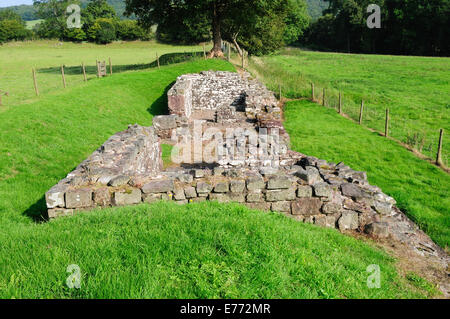 Y bekräftige Brecon bekräftige römische Festung in der Nähe von Aberyscir Brecon Wales Cymru UK GB Stockfoto