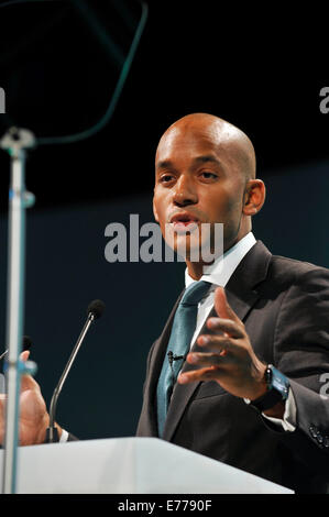 Liverpool, Vereinigtes Königreich. 8. Sep, 2014. Chuka Umunna anlässlich der TUC Konferenz BT Convention Centre Liverpool Chuka ist Schatten-Wirtschaftsminister für die Labour party Credit: Della Batchelor/Alamy Live News Stockfoto