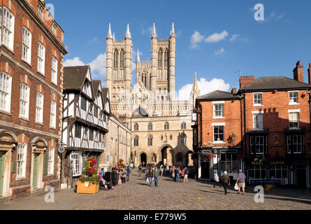 Lincoln Kathedrale und Altstadt, Lincolnshire UK Stockfoto