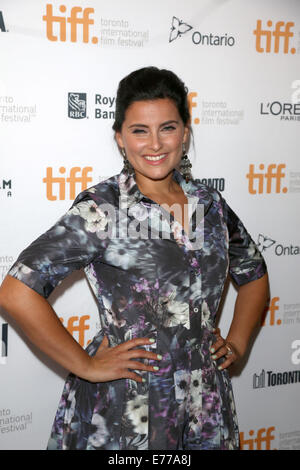 Toronto, Kanada. 07. Sep, 2014. Kanadische Sängerin, Songwriterin und Schauspielerin Nelly Furtado besucht die Premiere von 'Die gute Lüge' während der 39. Toronto International Film Festival (TIFF) in Toronto, Kanada, 7. September 2014. Foto: Hubert Boesl - kein Draht-SERVICE - /dpa/Dpa/Alamy Live News Stockfoto