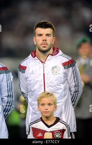 Dortmund, Deutschland. 07. Sep, 2014. Schottlands Grant Hanley ist vor der EM-Qualifikationsspiel zwischen Deutschland und Schottland im Signal-Iduna-Stadion in Dortmund, Deutschland, 7. September 2014 abgebildet. Foto: Jonas Guettler/Dpa/Alamy Live News Stockfoto