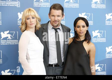 5. September 2014 - Venedig, Kalifornien, Italien - January Jones, Ethan Hawke, Zoe Kravitz. Gut zu töten (Kredit-Bild: © Roger Harvey/Globe Fotos/ZUMA Draht) Stockfoto