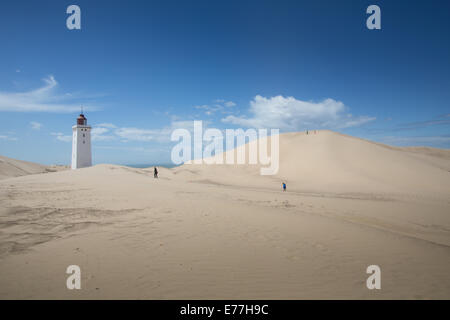 Rubjerg Knude Leuchtturm an der Küste der Nordsee in Jütland Dänemark. Der Leuchtturm ist heute stillgelegt. Stockfoto