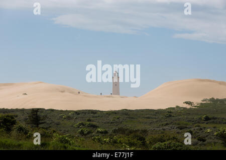 Rubjerg Knude Leuchtturm an der Küste der Nordsee in Jütland Dänemark. Der Leuchtturm ist heute stillgelegt. Stockfoto