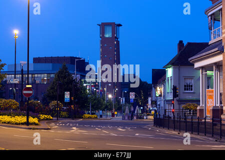 Stratford-upon-Avon Zentrum in der Morgendämmerung, Warwickshire, UK Stockfoto