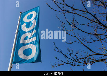 FIRMA ORCO, Logo-Schild Stockfoto