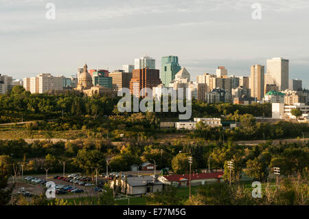 Elk203-5035 Kanada, Alberta, Edmonton, Skyline der Stadt Stockfoto