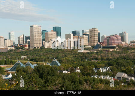 Elk203-5056 Kanada, Alberta, Edmonton, Skyline der Stadt Stockfoto