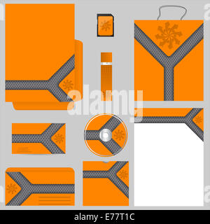 Orange Business Vector set mit abstrakten design Stockfoto
