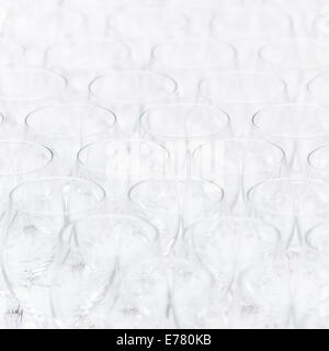 Muster der leeren Christal Gläser. Stockfoto