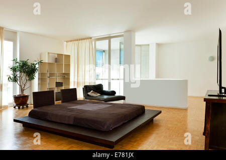 Modernes Interieur Schlafzimmer Stockfoto