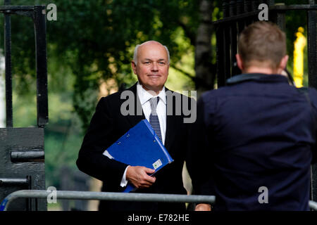 Westminster London, UK. 9. September 2014. Secretary Of State for Works und Renten Iain Duncan Smith MP kommt in der Downing Street für die wöchentlichen Kabinettssitzung Credit: Amer Ghazzal/Alamy Live-Nachrichten Stockfoto