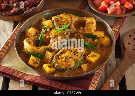 Macher Jhol. Beliebte Fischcurry Bengal Indien Stockfoto