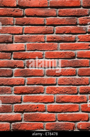 Rote Ziegel Wand Hintergrundtextur Stockfoto