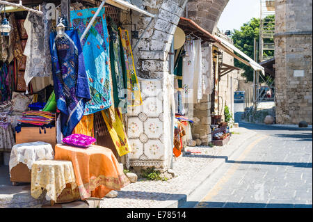 Ein Spaziergang durch Rhodos Festung und Altstadt Stockfoto