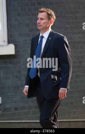 London, UK. 09. Sep, 2014. Gesundheitsminister Jeremy Hunt kommt für eine Kabinettssitzung in 10 Downing Street, am Dienstag, 9. September 2014 statt. Bildnachweis: Heloise/Alamy Live-Nachrichten Stockfoto