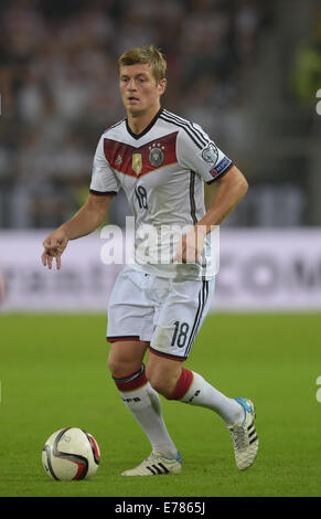 Dortmund, Deutschland. 07. Sep, 2014. Deutschlands Toni Kroos in Aktion während der EM-Qualifikation-match zwischen Deutschland und Schottland im Signal-Iduna-Stadion in Dortmund, Deutschland, 7. September 2014. Foto: Federico Gambarini/Dpa/Alamy Live News Stockfoto