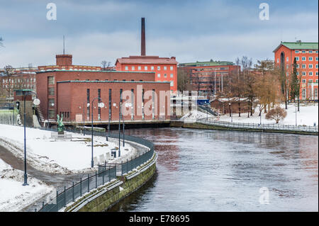 Alte Staumauer in der Stadt Helsinki, Finnland Stockfoto