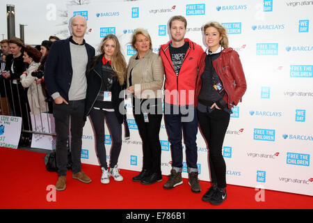 "WE Day UK" statt, in der Wembley Arena - Ankünfte Featuring: Cressida gilt, Joan Templeman, Sam Branson, Holly Branson Where: London, Vereinigtes Königreich: 7. März 2014 Stockfoto