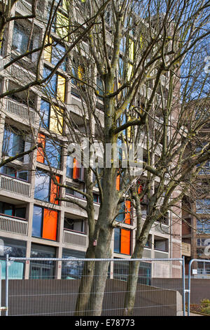 Park Hill Wohnungen, Grad II * aufgeführt Brutalist Rates Wohnsiedlung in Sheffield, South Yorkshire, England Stockfoto