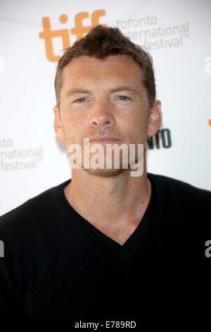 Toronto, Kanada. 08. Sep, 2014. Schauspieler Sam Worthington besucht die Premiere von "Kuchen" während der 39. Toronto International Film Festival (TIFF) in Toronto, Kanada, 8. September 2014. Foto: Hubert Boesl Live News WIRE SERVICE/Dpa/Alamy Stockfoto