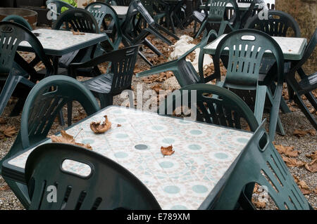 Eine geschlossene Terrasse, Italien Stockfoto