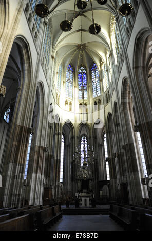 Niederlande. Utrecht. St.-Martins Kathedrale. Im Mittelalter. Französische Gotik. Evangelische Kirche seit 1580. Im Inneren. Stockfoto
