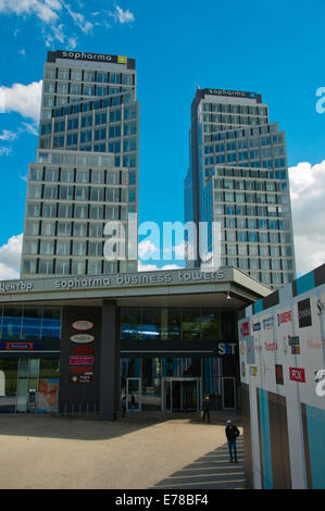 Sopharma Geschäft Türme, Class A Bürogebäude, Sofia, Bulgarien, Europa Stockfoto