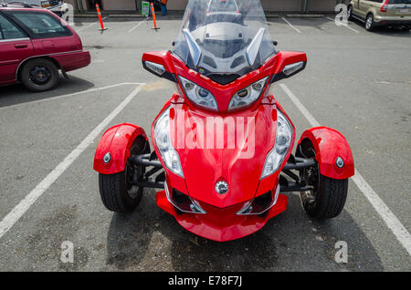 Roten BRP Can-Am Spyder Roadster Stockfoto